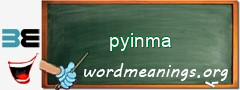 WordMeaning blackboard for pyinma